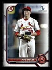 2022 Bowman Draft Paper Pete Hansen St. Louis Cardinals #BD-128 25 Card Lot