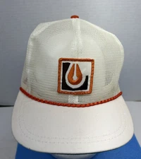 Vintage Derby Cap Mesh Adjustable Strap Orange Rope Hat  Louisville Kentucky USA