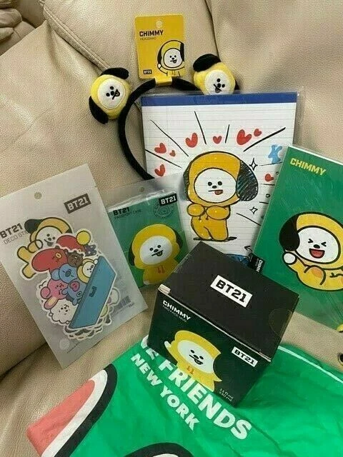BTS BT21 Lote Chimmy Jimin NUEVO Muñeca de pie Pegatinas ¡¡EJÉRCITO!! Difícil de encontrar Foto 2 de 4