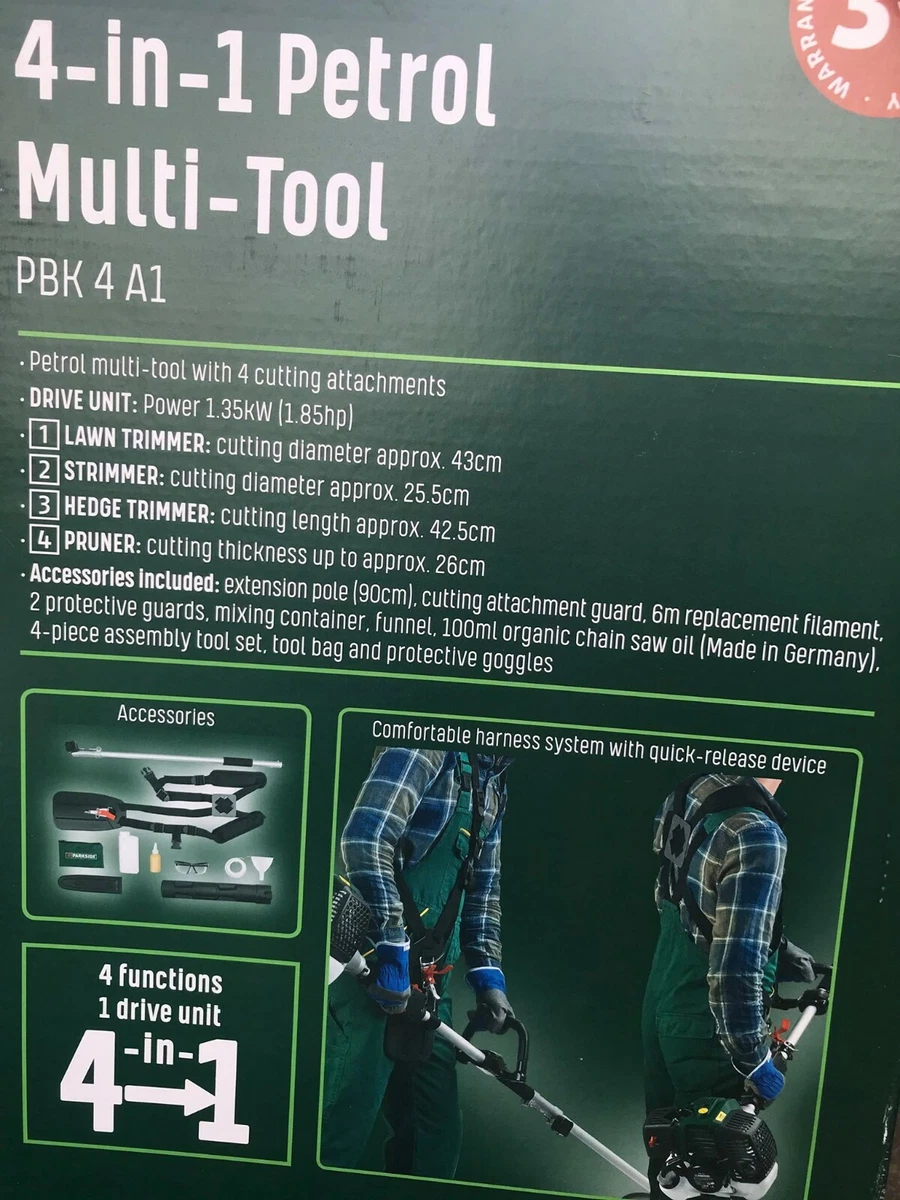 STRIMMER PARKSIDE TRIMMER PETROL | TRIMMER PRUNER eBay HEDGE MULTI-TOOL 1 4 LAWN IN