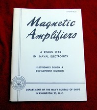 1954 MAGNETIC AMPLIFIERS NAVSHIPS 900,172 Navy Bureau of Ships Rising Star #475