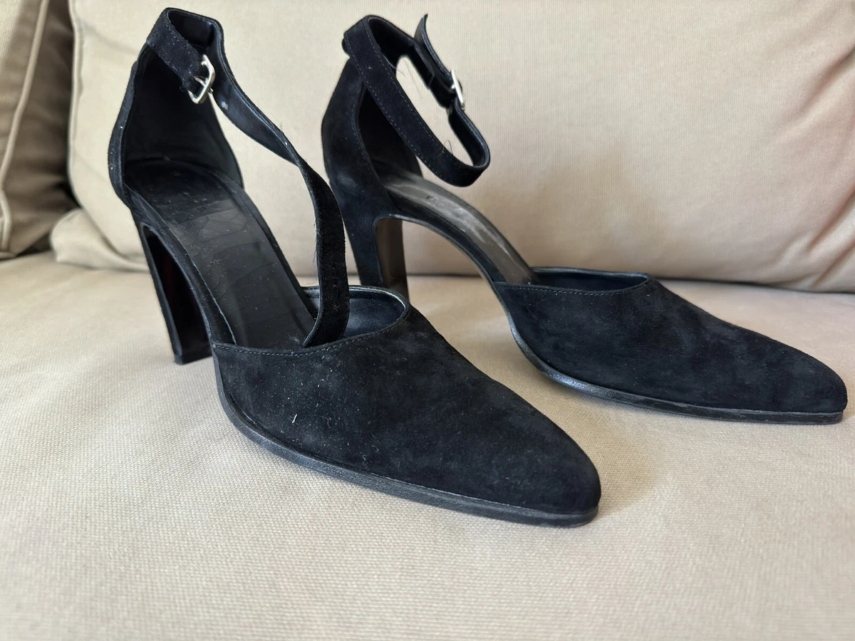 TinaCus Scarpe Donna In Pelle Scamosciata Con Tacco Grosso Quadrato, Punta Quadrata, Decorazioni Floreali In Pelliccia E Perle, Vintage, Fatte A Mano, Tacco 7.5 Cm - 4