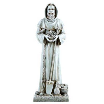 Saint Fiacre Outdoor Garden Statue 12'' H New