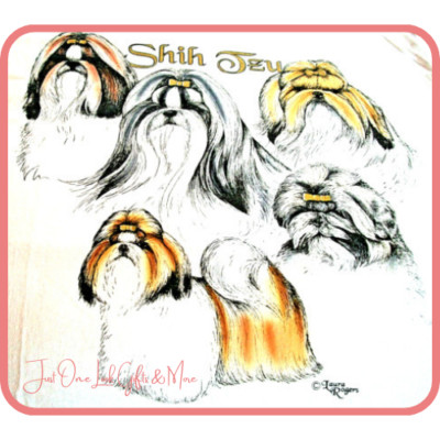 Shih Tzu T-shirt Size MED 38/40 Ash