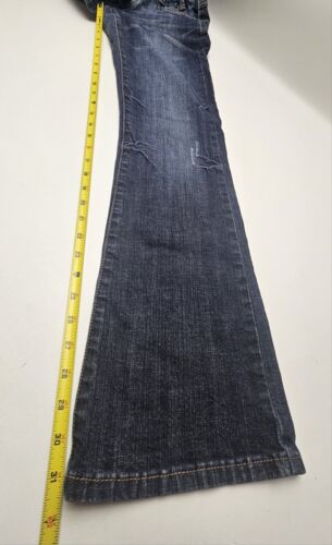 Pantalones de mezclilla Roxy para mujer 5 Bootcut 26x31 lavado oscuro tiro bajo - Imagen 7 de 13