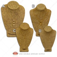 Bust Displays Burlap Necklace Display Showcase Display Jewelry Stand Bust Displays Burlap Necklace Display Showcase Display Jewelry Stand