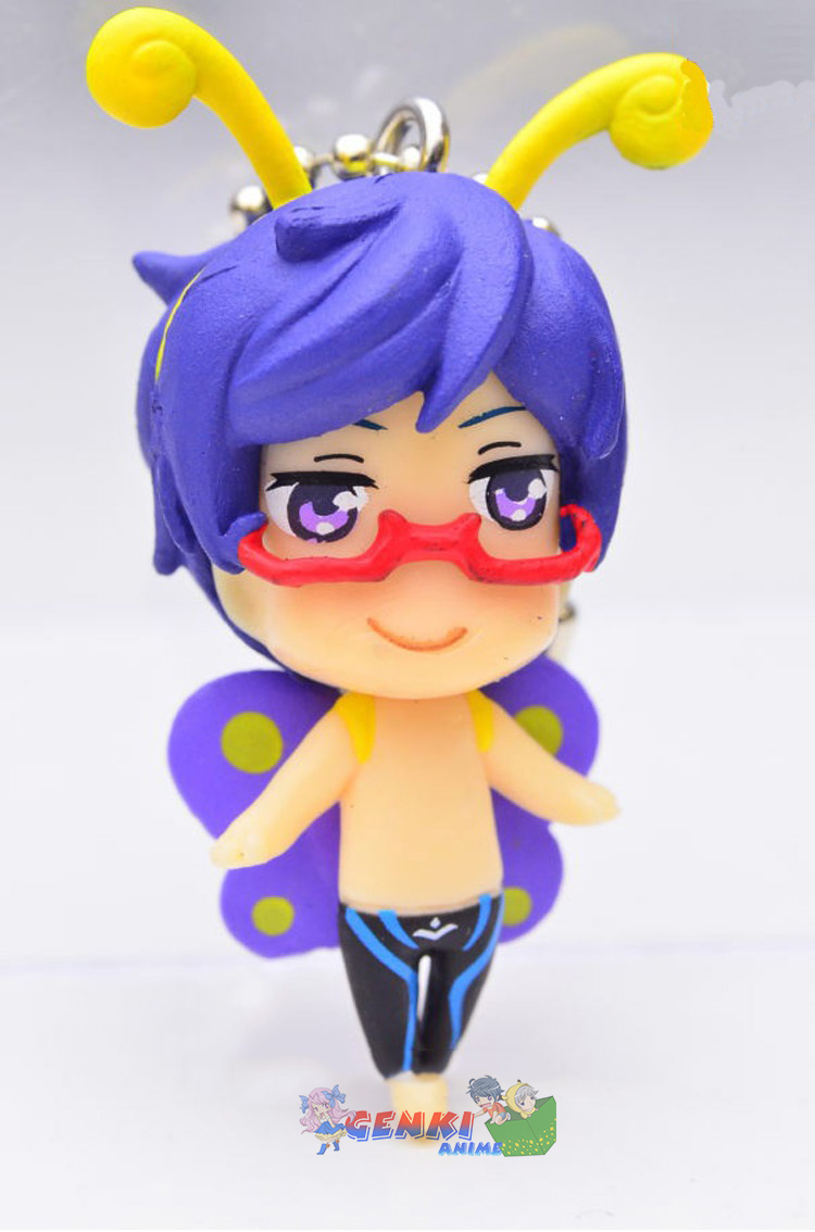 Free Iwatobi Swim Club Swing PVC Keychain Rei Ryugazaki Costume