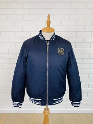 Gianfranco Ferre Monogram Rib Collar Bomber Jacket Size 54 - Main Image