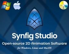 Synfig Studio Pro 2025 2D Animation Software Windows MacOS DVD