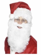 Smiffys Mens Santa Beard Christmas Fancy Dress Xmas Accessory