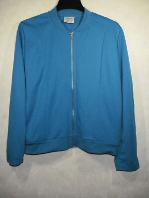 Vevo Active Track Jacket Men XL Blue Full Zip Snaps On Long Sleeve