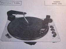 THORENS CD40 PHONOGRAPH TURNTABLE-RECORD CHANGER PHOTOFACT 