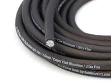 KnuKonceptz KCA Black Ultra Flex 4 Gauge Battery Power Wire TRUE 4 AWG 