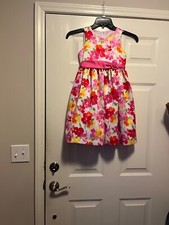 American Princess Girls Pink White Floral Rose Party Dress Flower 7 STYLE70599