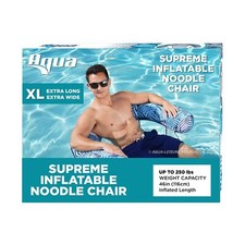 Aqua LEISURE Aqua Deluxe Pool Noodle Chair, Inflatable Pool Noodle Float, Lux...