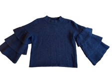 NWT GIANNI BINI Women's Sweater Long Sleeve Blue Butterfly Size Medium