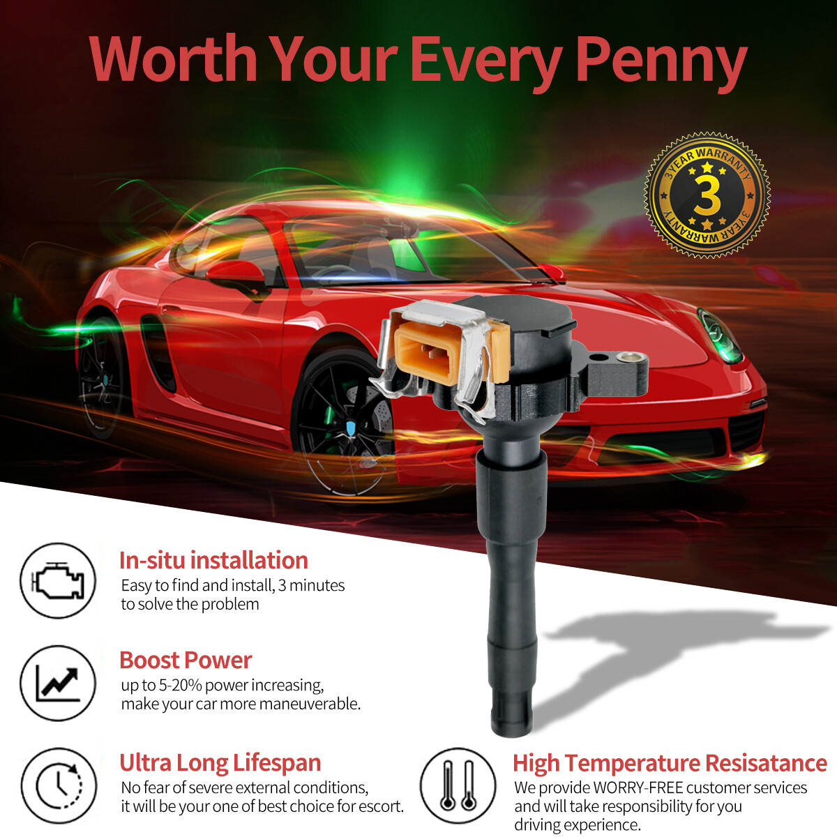 Pack of 6 Ignition Coil FOR BMW ALL Series X5 330 E46 19942005 More