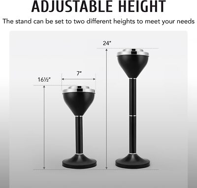 Floor Standing Ash Tray Smoking Receptacle Outdoor Ashtray W/ Lid