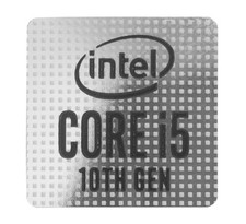 1 pcs Sticker for CORE i5 10th GEN Silver Skylake Logo Decal 18mm x 18mm
