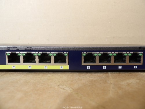 Commutateur Netgear Prosafe GS108P 8 ports Gigabit 4 ports PoE Ethernet - SAU... - Afbeelding 2 van 5