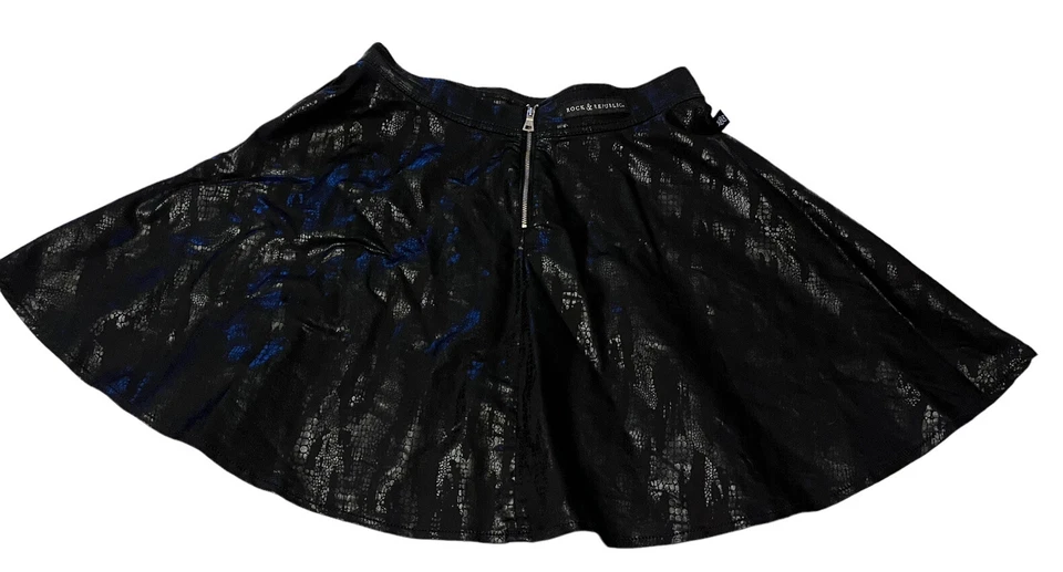 Minifalda bailarina estampado negro Rock rock& Republic talla 4 bolsillos muy lindos Foto 3 de 4