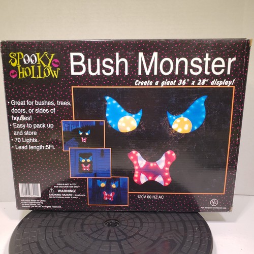 NIB 2001 Spooky Hollow Indoor / Outdoor Bush Monster 36" x 28" Huge Glowing Eyes - Picture 3 of 5