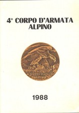 Calendario 4° Corpo d'Armata Alpino Anno 1988. Senza cordoncino originale