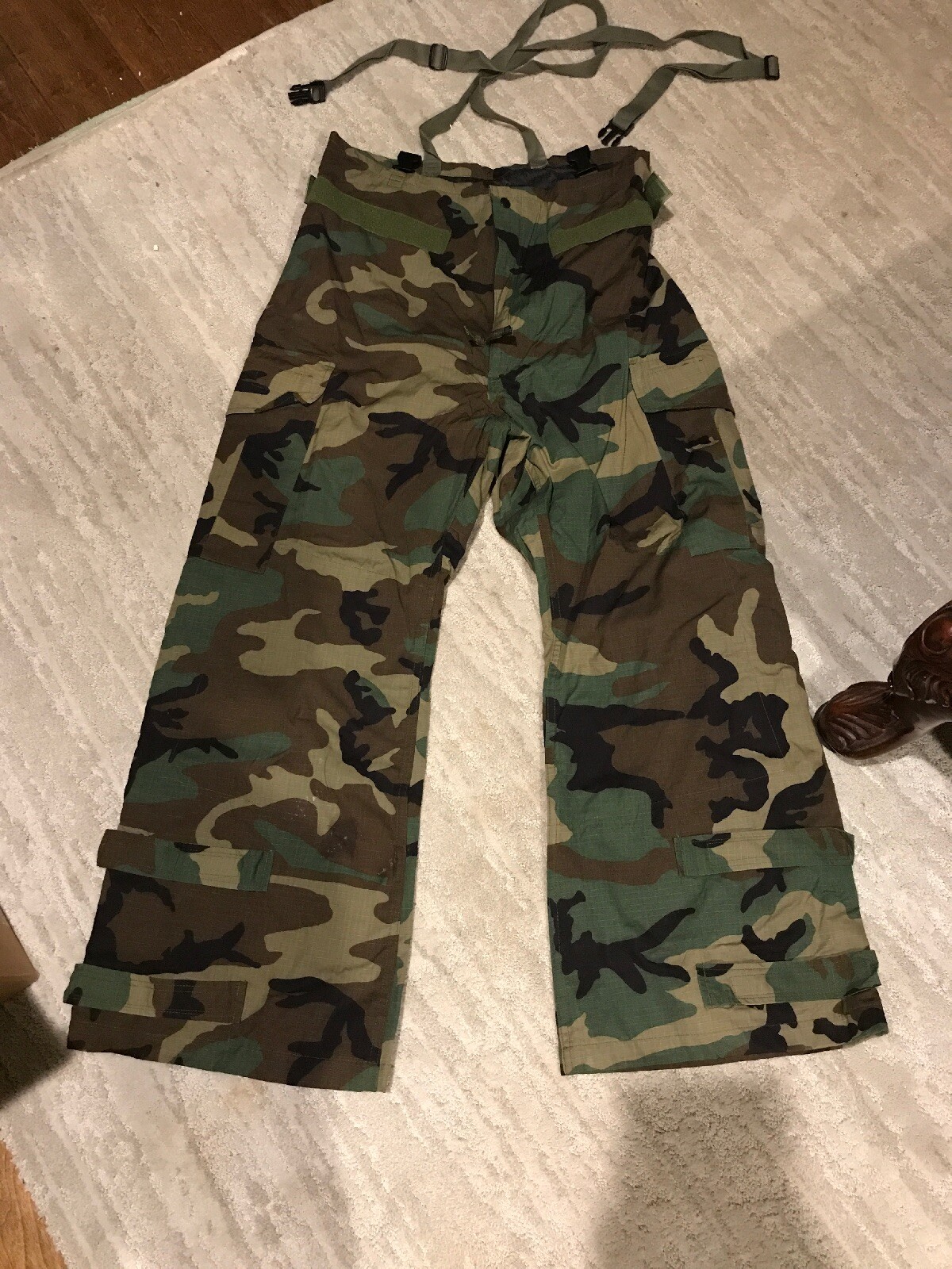 US Army Vintage Military Chemical Fatigue Pants Trous… Gem