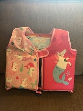 SwimWays Child Swim Vest Ages 2-4 Unicorn Mermaid Swim Step 2 Flotation Zipper