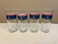 Chic & Tonic Let's Sail Away Highball glasses, Set of 4, Dinnerware Kitchen