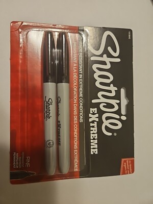 Sharpie Extreme Permanent Markers, 2-Pack, Black