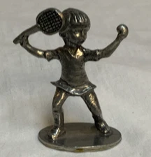 HUDSON PEWTER GIRL TENNIS PLAYER #677