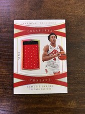 Scottie Barnes 2022-23 Panini National Treasures 18/25 Patch Treasured Threads
