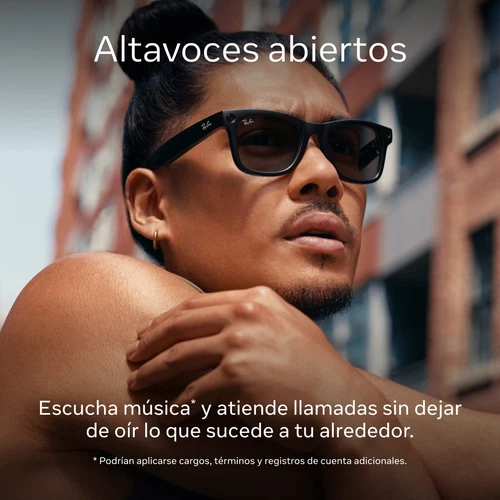 Ray-Ban Meta Wayfarer (1.ª generación) (reacondicionadas), negro mate / lentes p - Imagen 4 de 5