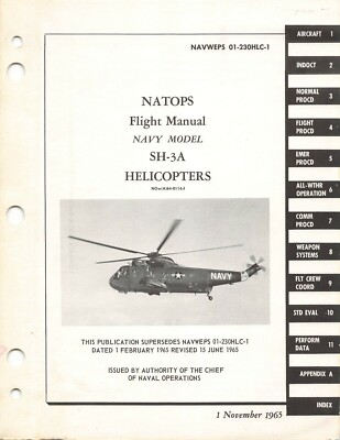 SH-3A Helicopter NATOPS 1965 Flight Manual Flight Operating