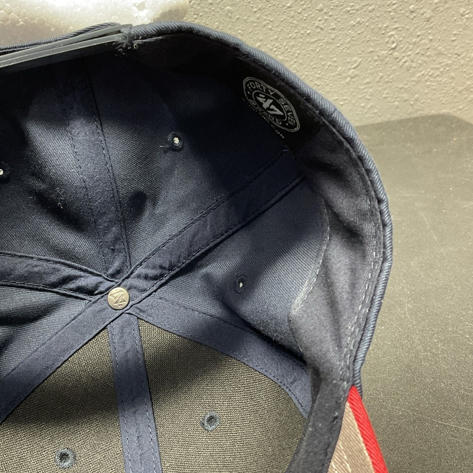 47 ' Brand Atlanta Braves Blue Red Logo Adjustable Strap Hat Cap eBay