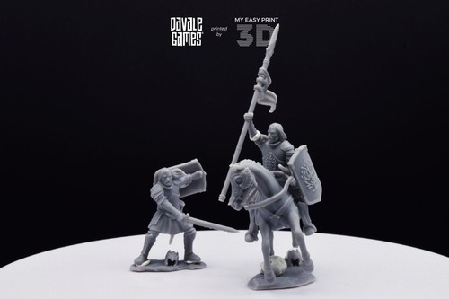 Grey Castle Captain - Foot and Mounted - Davale Games 3D Printed With HQ Resin - Picture 9 of 15