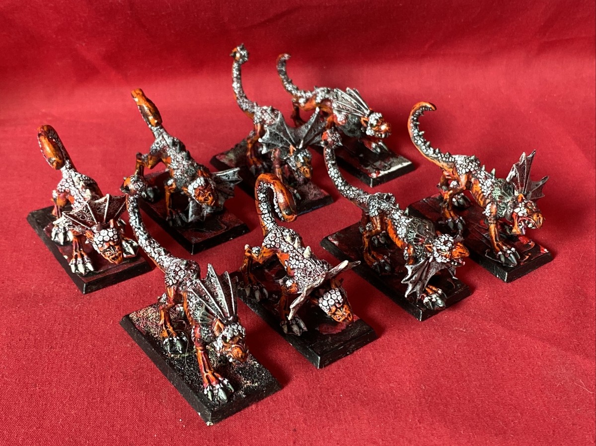 Chaos Hounds X8 Beasts Of Chaos Metal OOP Well Painted Warhammer 