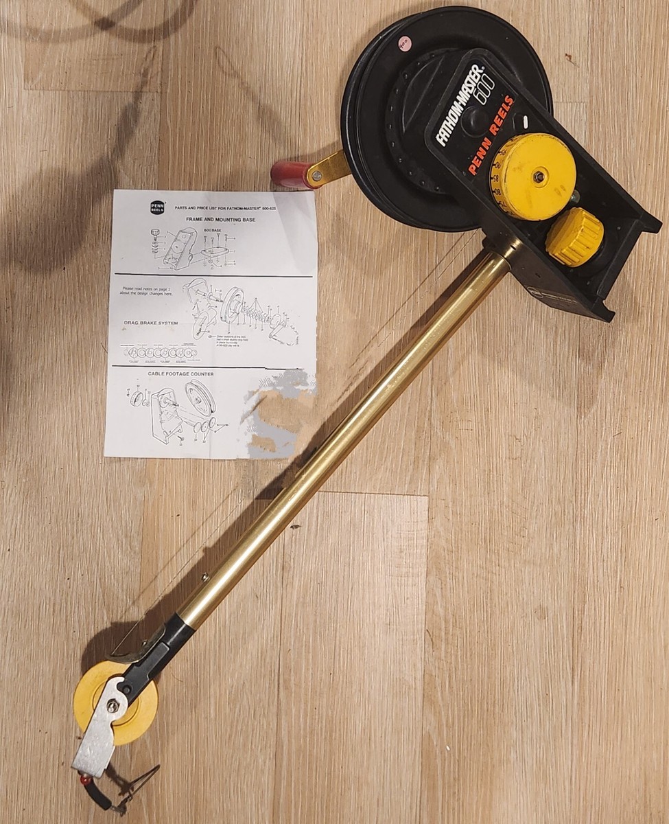 Penn Fathom-Master 625 Downrigger with Swivel base & Gimbal Mount DOWN