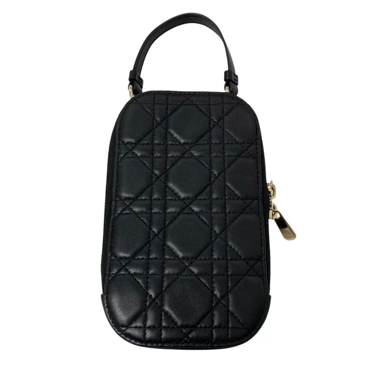 Sac bandoulière Christian Dior 2 voies chaîne pochette 48 MA 0231 cuir noir