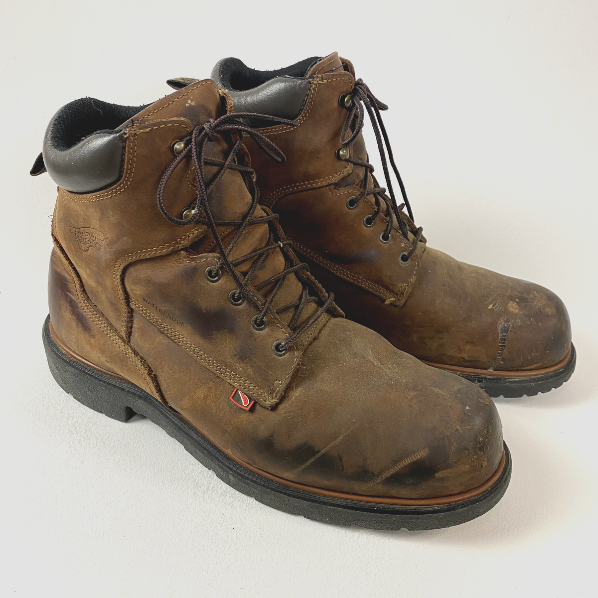 Red Wing Shoes ASTM F2892-18 EH Mens Brown Leather Work Boots Size