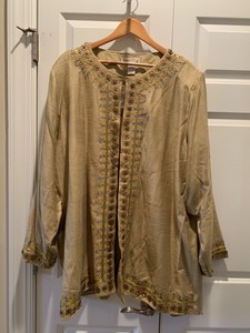 embellished duster jacket