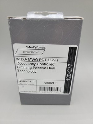 NEW Sensor Switch WSXA MWO PDT D WH Occupancy Control Dimming Passive Acuity