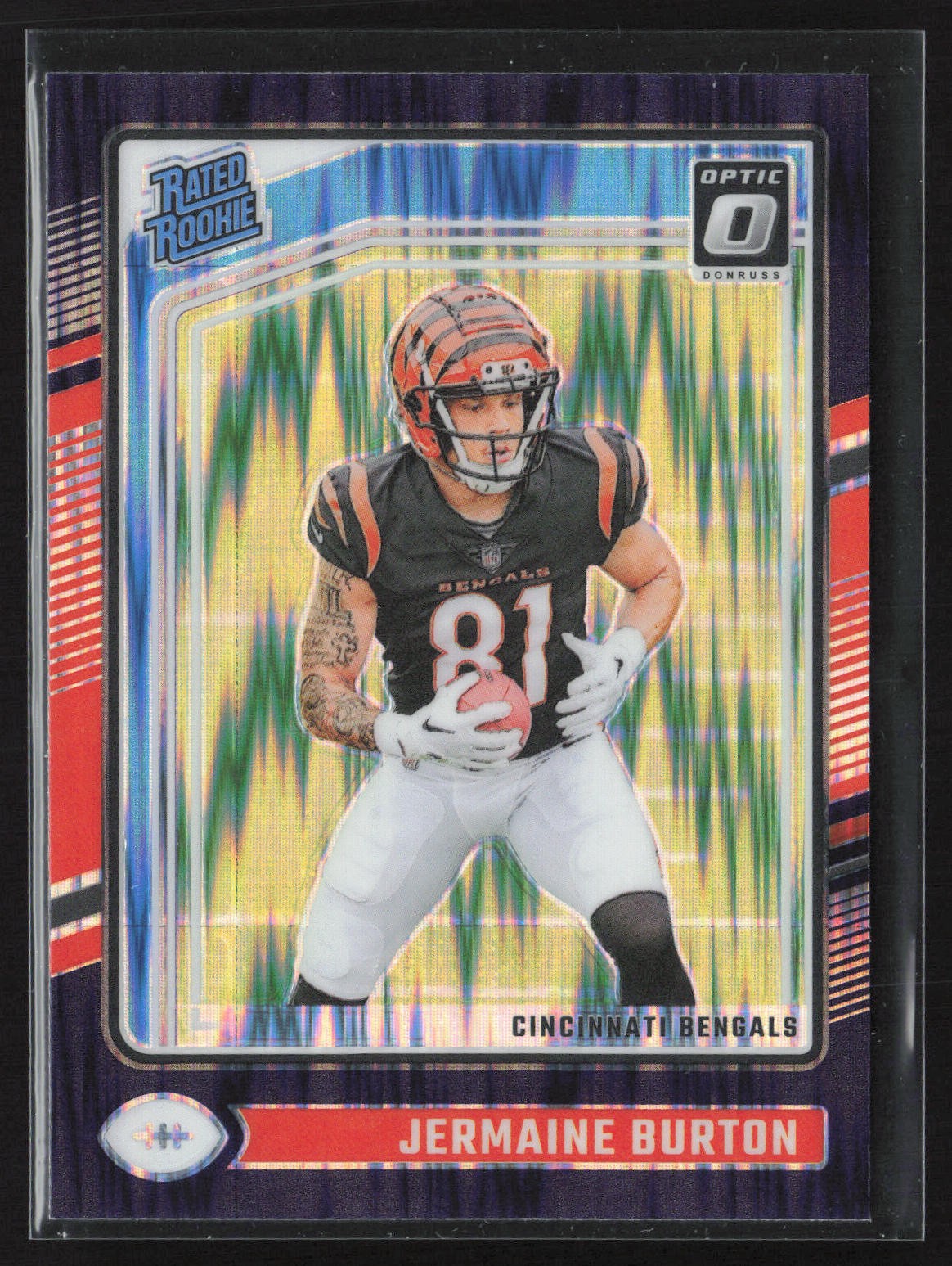 2024 Donruss Optic #251 JERMAINE BURTON Purple Shock