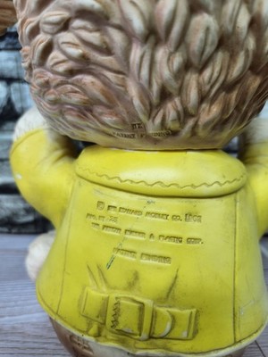 Vintage Edward Mobley Arrow Rubber Squeaker Bear Sleeping Eyes