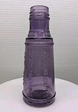 Antique ER Durkee Salad Dressing Bottle Light Purple Early 1900s Good Condition