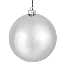 Vickerman N596007S Silver Shiny Ball Ornament  2.4 in. - 60 per Box
