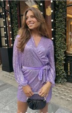 BNWT  SIZE  14 STYLE CHEAT LILAC sequin Evening Dress NEW COCKTAIL PARTY CRUISE