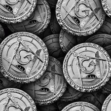 Silver Masonic Emblem - 18"x46" Hydrographic Film Hydro Dipping