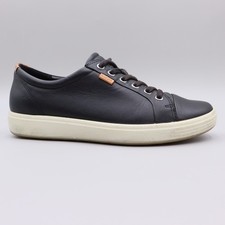 ECCO Soft 7 Womens Black Leather Lace Up Casu...